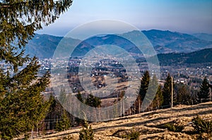 Landscape Carpathian village