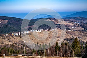 Landscape Carpathian village