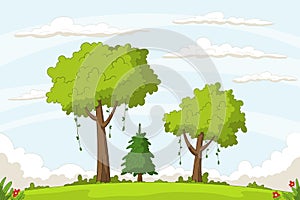 Landscape Cartoon Background