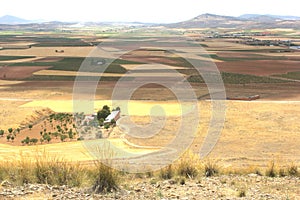 Colorful landscape of Castilla La Mancha, Spain photo