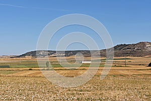 Landscape of Castilla y Leon near the village of Villaviudas in