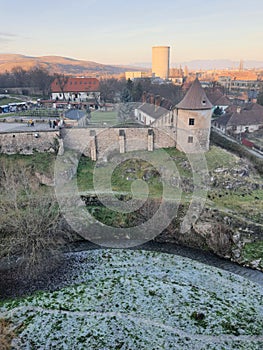 landscape from the castle of the Corvins, Romania