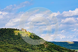 Landscape with castle on the hill