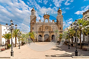 Landscape with Cathedral in Las Palmas photo