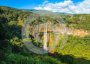 Landscape of Chamarel Waterfall