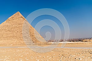 Landscape with Chephren pyramid on the Giza plateau