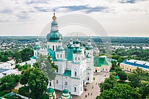 Landscape in Chernihiv with ancient church