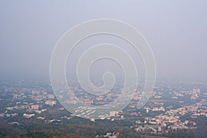 Landscape of Chiang Mai with smoke problems in 1 april 2018 photo