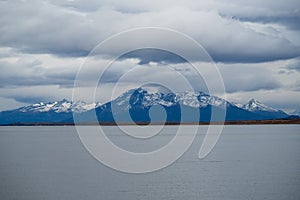 Landscape of Chilean Patagonia near Puerto Natales, Chile