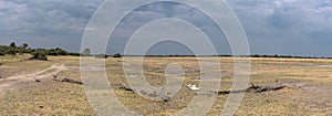 The landscape on the Chobe River at the beginning of the rainy s