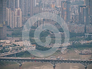 Chongqing Yangtze River Bridge at Chaotianmen district photo