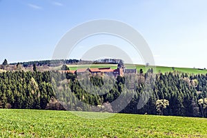 Landscape with church of divine word missionaries