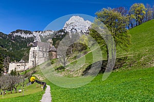 Landscape And Church St Oswald- Eisenerz, Austria