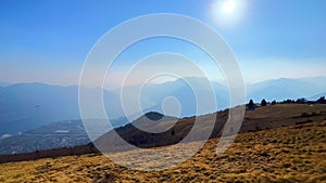 The landscape from Cimetta Mountain top, Ticino, Switzerland