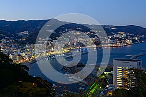 Landscape of the city of Atami, in Shizuoka, Japan