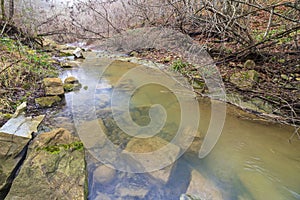 Landscape with clear water of Brestova river