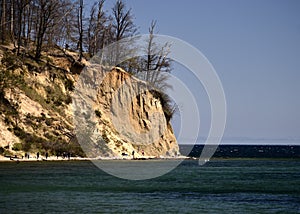 Landscape of cliff in Gdynia, Poland, Baltic Sea coastline