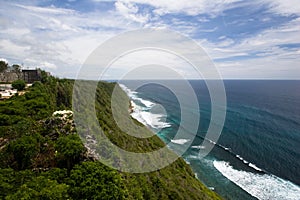 Landscape with cliff and ocean