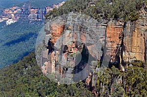 Landscape of cliffs in the Grose Valley New South Wales, Austra