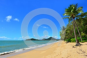 Landscape of Clifton beach near Cairns Queensland Australia