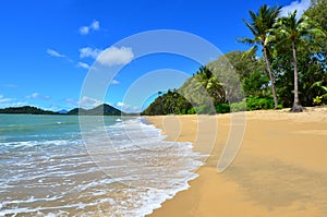 Landscape of Clifton beach near Cairns Queensland Australia