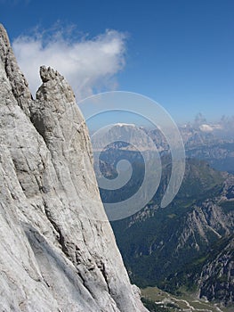 Landscape from climbing in marmolada