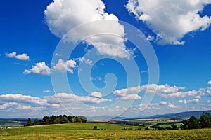 Landscape with clouds in Slovakia