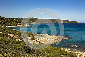 Landscape of coast called ESCALET in Ramatuelle near Saint-Tropez