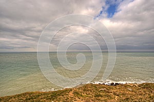 Landscape of the coast at Cap Gris Nez, France