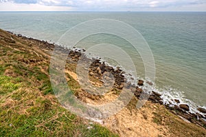 Landscape of the coast at Cap Gris Nez, France