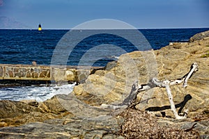 Landscape of coast of the gulf of Saint-Tropez