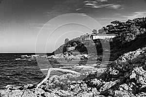 Landscape of coast of the gulf of Saint-Tropez