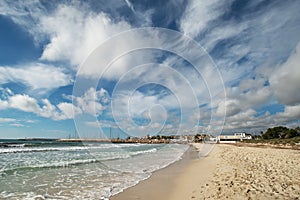 Landscape coast Mediterranean beach in Spain