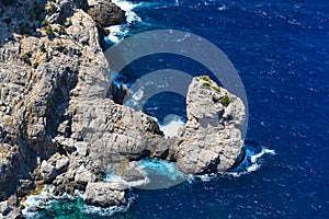 Landscape on the coast of Palma de Mallorca island in Spain