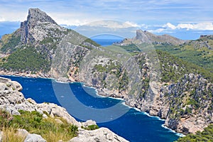 Landscape on the coast of Palma de Mallorca island in Spain