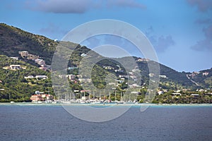 Landscape of coastline of the British Virgin Islands