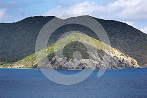 Landscape of coastline of the British Virgin Islands