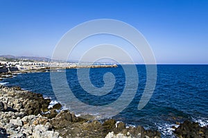 Landscape of the coastline of the Greek island