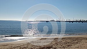 Landscape of the coastline, in winter in Portugal