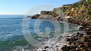 Landscape of the coastline, in winter in Portugal