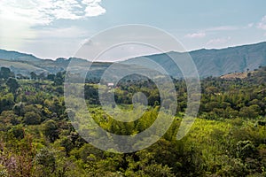 Landscape of colombian mountains