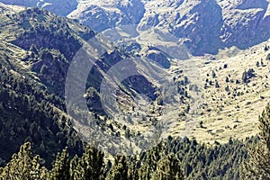 Landscape at the Coma de Ransol in Andorra