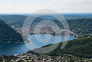 Landscape of Como from Mount Bisbino photo