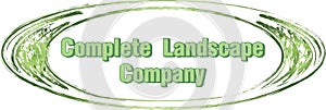 Landscape company logo design circle brand emblem label lawn mowing care maintenance