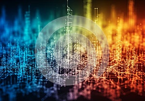 Landscape composed of interconnected nodes and lines, forming a complex