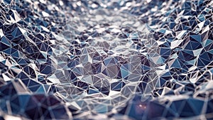 Landscape composed of interconnected polygons creating a complex