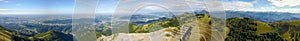 Landscape on the concrete quarry. Panorama from Linzone Mountain