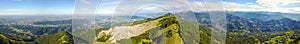 Landscape on the concrete quarry. Panorama from Linzone Mountain