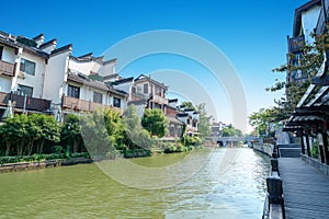 Landscape of Confucius Temple and Qinhuai River in Nanjing, China