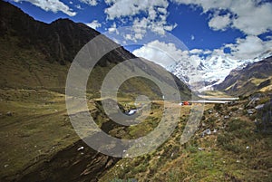 Landscape in Cordiliera Huayhuash of Peru